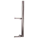 Soporte para pared-vertical  de 70 mm de diámetro y 150 cm de alto con argollas incluidas para la fijación, material de acero y ideal para antenas 135cm