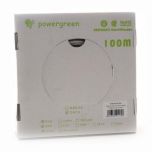 Powergreen CAT6 Indoor Rigid UTP Cable, 100m Reel, Grey