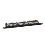Front Panel 19” with 24 ports RJ45 CAT6A Tecatel ICT-PANELC6A