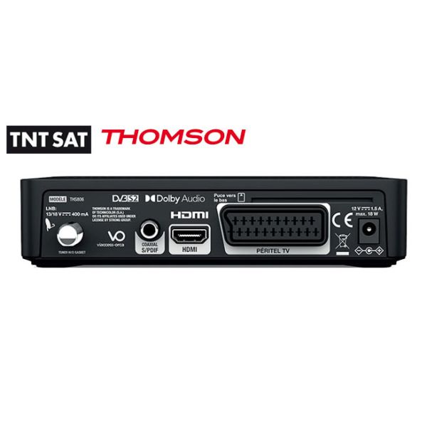 THOMSON THS 806 - Décodeur satellite TNTSAT HD + Carte TNTSAT (Astra 19°2),  Noir - Cdiscount TV Son Photo