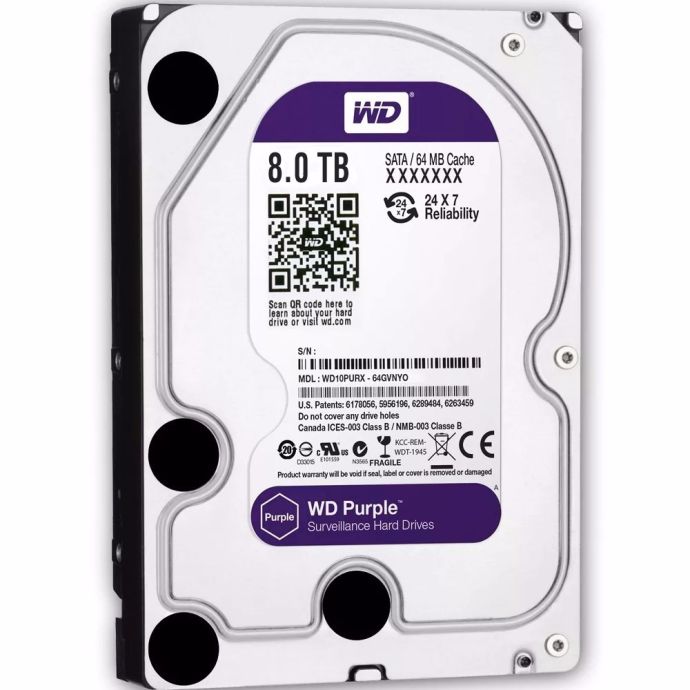 外付けハードディスク・ドライブ WD Purple 8TB HDD 120103 Amazon | Western Digital HDD 8TB WD Purple 監視システム 3.5インチ