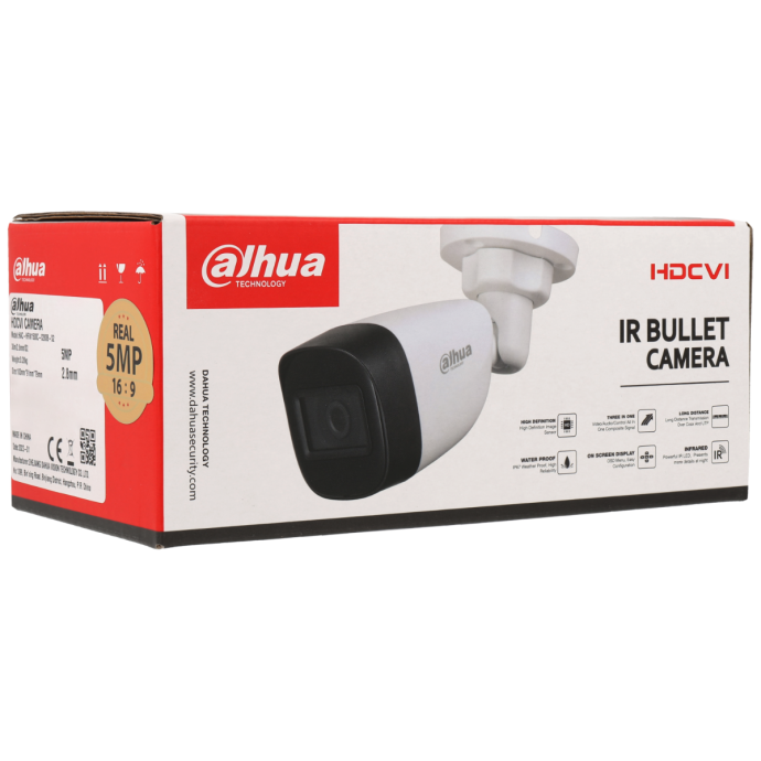 Caméra De Surveillance Dahua HDCVI 5MP - Dôme Fixe 2,8mm - Vision Nocturne 30m