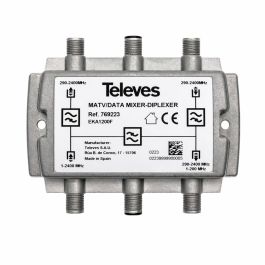 TEL769223 Televes Mixer/Diplexer Filter 2 In / 2 Out F (1-200MHz / 290 ...