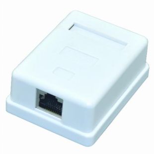 Roseta de RJ45 categoría 6 de superficie ICT-RO1C6 de Tecatel