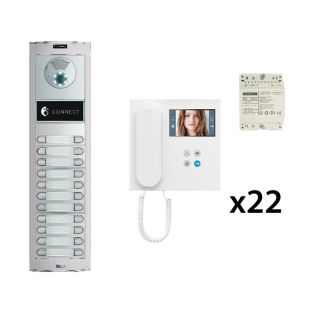 Kit Duox Connect 22 Viviendas con Monitor (2 hilos) de Fermax