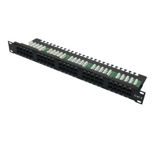 Panel para Rack 19'' 1U, Hasta 50 Conectores RJ45  CAT3 UTP de Gtlan