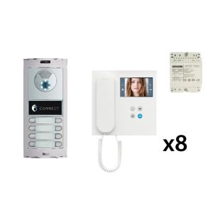 Kit DUOX 8 Viviendas con Monitor (2 hilos) de Fermax