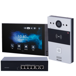 Akuvox IP Surface Video Door Station Kit with Linux Board and Monitor