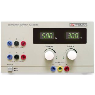 Power supply 30V / 5A + fixed outputs a 5 V and 15 V