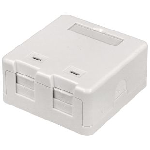 PAU/Roseta de superficie con doble conector Keystone Nimo 65×63×30 mm