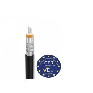 Cable Coaxial Exterior Negro CU/CUSN  DCA Bobina de 250m 414003 de Televes