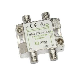 Derivador 2 Salidas Conector F 20dB de Ikusi