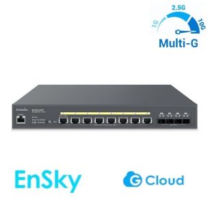 Switch L2 + 8 Puertos Gigabit PoE 4x10Gb SFP+ 240w ECS5512FP