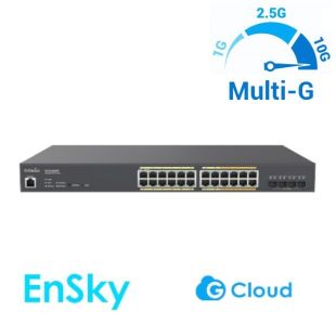 Switch L2 + 24 Puertos Gigabit PoE 4x10Gb SFP+ 410w ECS2528FP
