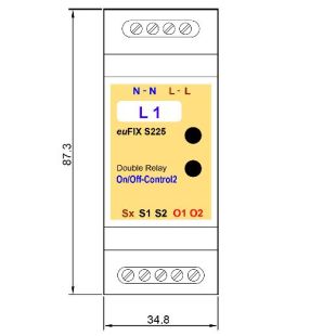 Adaptador DIN euFIX para On/off Control2 S-225 de Nice