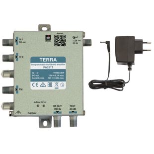 Terra PA321TP – Central amplificadora programable TDT con 2 entradas FM/VHF y filtro LTE