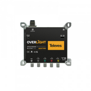 Receptor Óptico Overlight Quattro FM/DAB/UHF/SAT Televés 237540