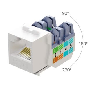 Conector RJ45 Hembra UTP CAT6 Match3 90º/180º/270º de Openetics