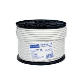 Cable Coaxial Interior Blanco Cu/Al CPR DCA Bobina 100m de Telmor foto 2