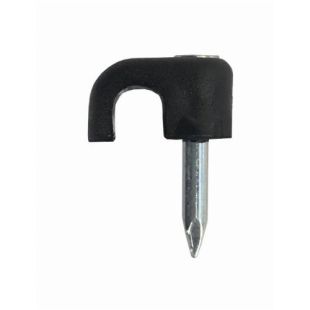 Grapa Abierta 5mm Negra Cable RG59 / UTP (100 uds)