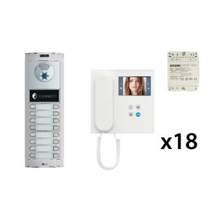 Kit Duox Connect 18 Viviendas con Monitor (2 hilos) de Fermax
