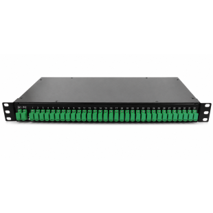 Televes 19" 1U Fixed Fiber Optic Tray with 34 SC/APC Simplex Ports