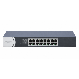 Switch 16 Puertos RJ45 1GB 12 W de Hikvision
