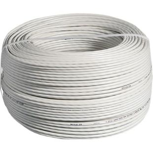 Cable de portero Tegui SCS 2 hilos 2x0.5mm blanco en bobina de 200 metros para sistemas BUS videoportero