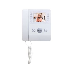 Monitor Agata Vídeo LCD 3.5'' Blanco y 2 Botones Serie 300 con Alimentación de BPT