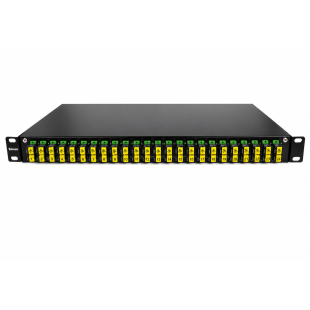 19" 1U Sliding FO Tray with 24 SC/APC Ports Televes