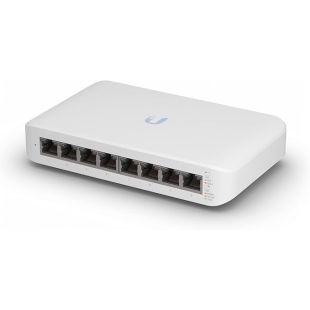 Ubiquiti USW-Lite-8-PoE – Switch 8 Puertos GbE con 4 PoE+ 52W Silencioso