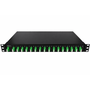 Bandeja FO 19'' Fija 1U de 17 Puertos LC/APC Dúplex de Televes