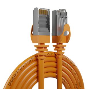 Cable S/FTP CAT8 Interior Naranja LSZH 3m &ndash; Latiguillo Alta Velocidad EK
