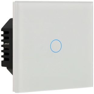 Kit con Panel e Interruptor 1 Boton Blanco A-SMARTHOME