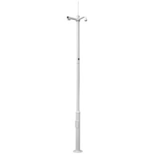 Báculo desmontable Movok 3.5 metros con brazo para cámaras de videovigilancia exterior en acero galvanizado modelo VK-MAST-3.5M-W