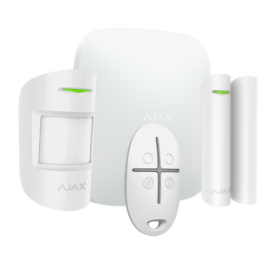 Kit de Alarma Grado 2 AJAX Pir+ Contacto+Mando Blanco

