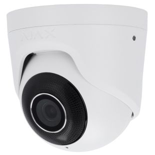C&aacute;mara Turret IP 5Mpx Fija 4mm IR MicroSD 35m Micr&oacute;fono IA color Blanco de Ajax