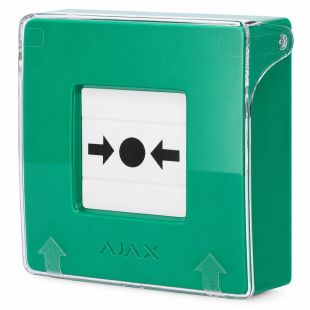 Ajax ManualCallPoint Green Jeweller pulsador inalámbrico verde para alarmas y automatización