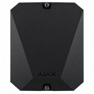 Ajax MultiTransmitter Jeweller negro para integrar hasta 18 detectores cableados en sistema de alarma Ajax