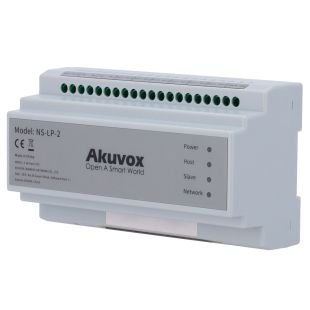 Distribuidor 2 Hilos LP Hasta 26 Monitores con WiFi Carril DIN de Akuvox