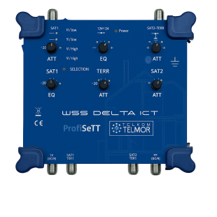 Telmor WWS DELTA ICT – Amplificador de Línea Doble 38 dB TDT/SAT para Sistemas ICT