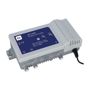 Amplificador de l&iacute;nea CATV EK AC 118 R de 38dB con 1 entrada y 1 salida para se&ntilde;al TDT y Ekoax