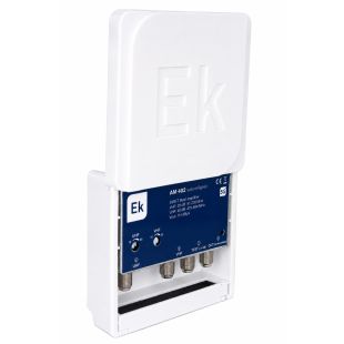 Amplificador de m&aacute;stil EK AM 402 Easy Magnek con entradas VHF y UHF, ganancia 28 dB y 40 dB y filtro 5G.