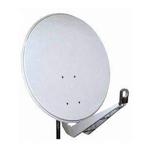 Antena parabólica offset Emme Esse EMM8085HD/1 de 85 cm en aluminio blanco vista frontal