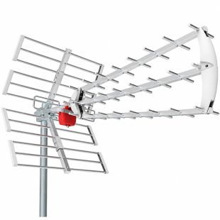 Antena UHF Triplex Surmedia SMT85R para TDT HD con filtro 5G y sistema Click Clack