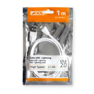 USB to Lightning (Apple) Cable 1 Meter Axil