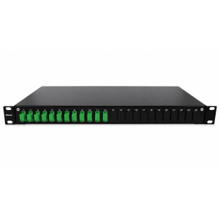 Bandeja FO 19'' Extraible 1U de 12 Puertos SC/APC Simplex de Televes