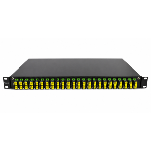 Bandeja FO 19'' Extraible 1U de 24 Puertos SC/APC Dúplex 48 Pigtails SC/APC de Televes