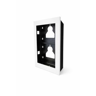 Flush-Mounted Frame for 2 Modules for Ultra Plate, White Finish by Comelit