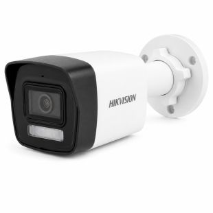 Cámara Bullet IP Hikvision DS-2CD1043G2-LIU 4MP con lente 2.8mm, luz híbrida 30m, micrófono integrado y detección de movimiento 2.0
